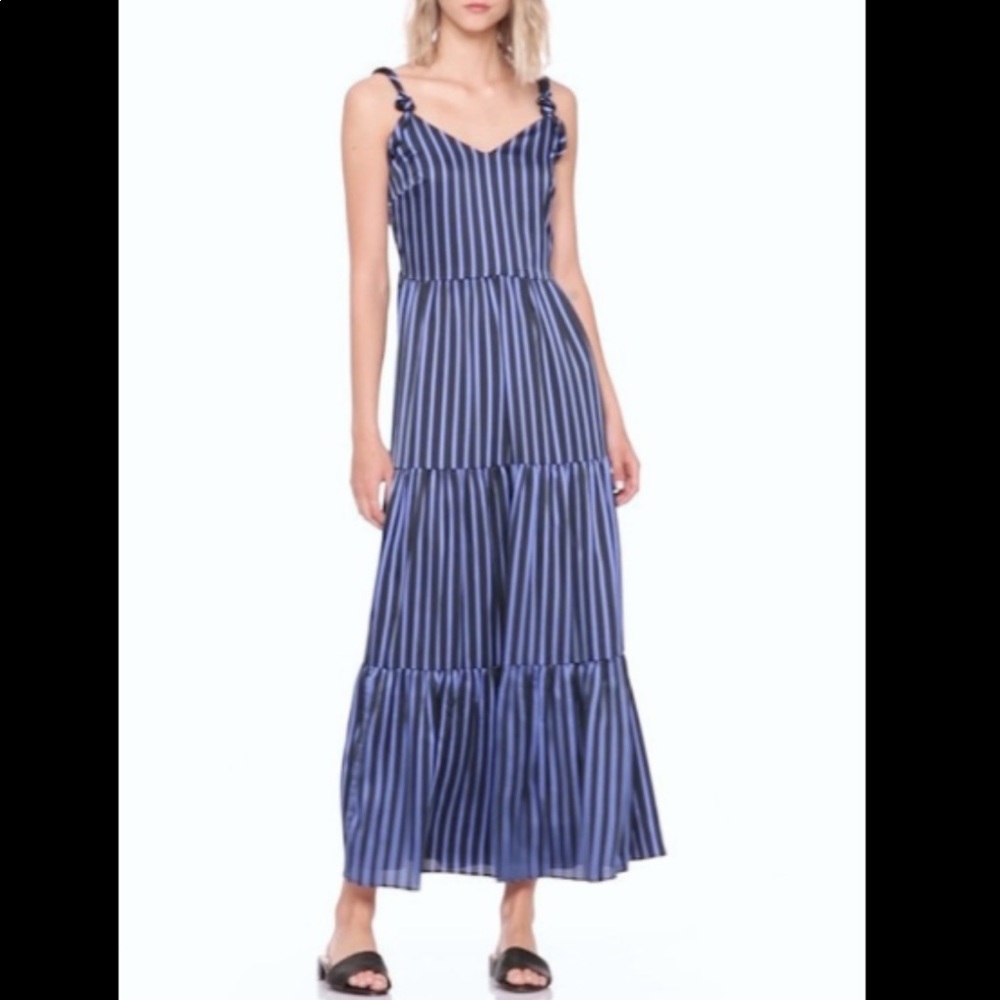 Banana Republic knotted striped maxi dress